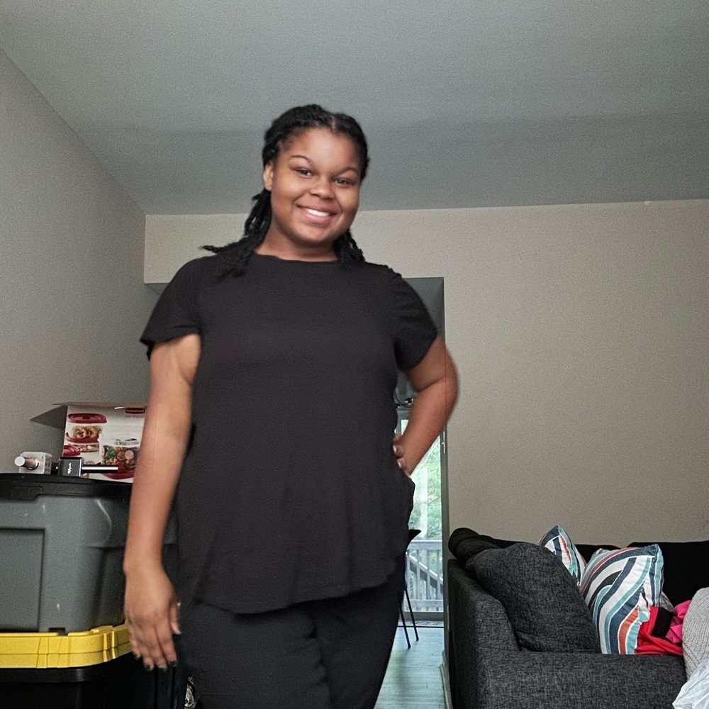 High Low Cut Black Shirt